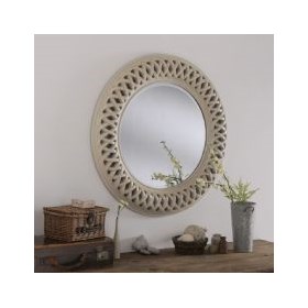 Distressed Ivory bevelled Mirror: Mirror Elegance